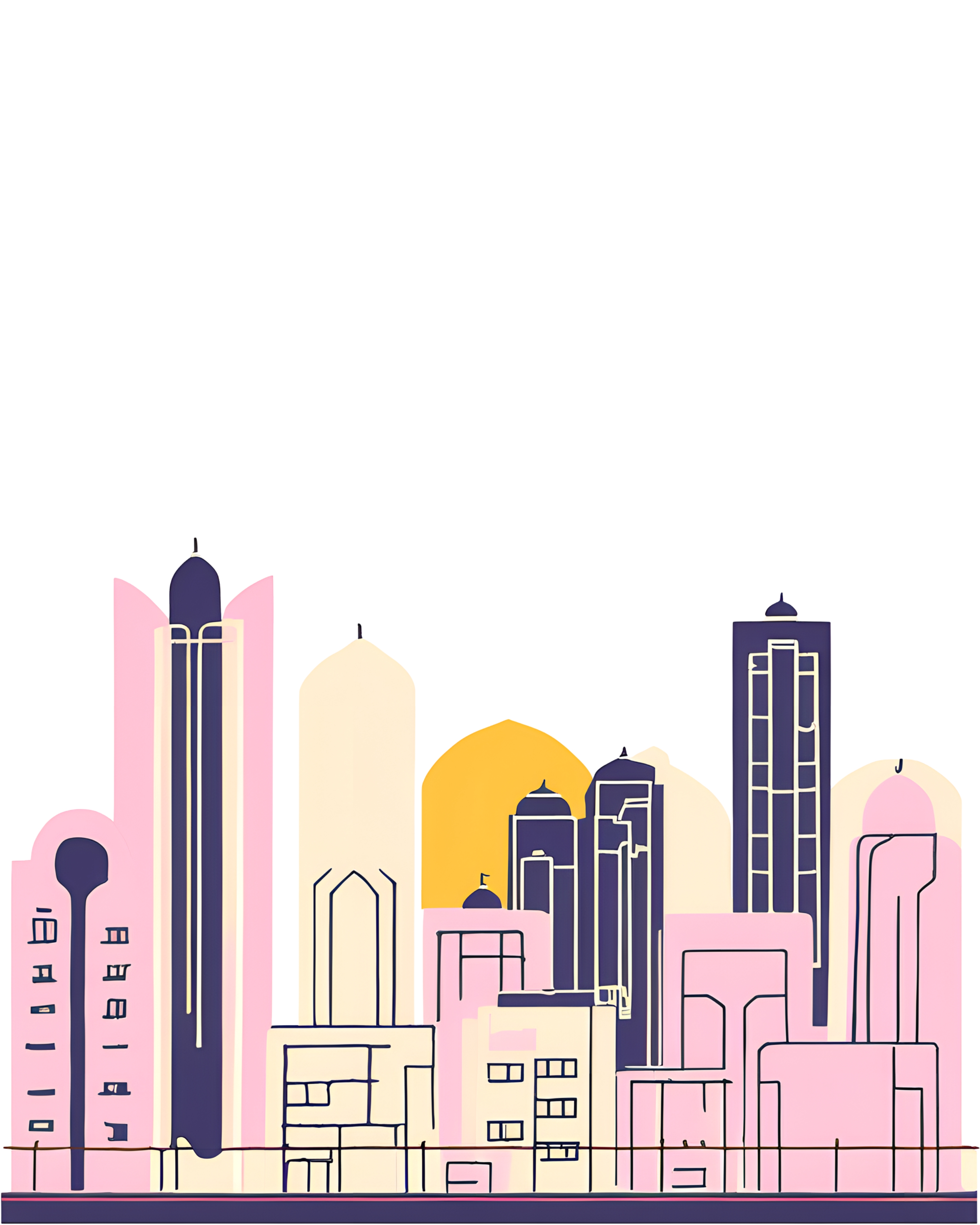 Gurugram Colorful Skyline